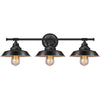 Farmhouse Vintage Rustic Style 3-Light Black Wall Light Fixture