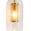 Mid-Century Modern 1-Light Glass Cylinder Wall Light Fixture