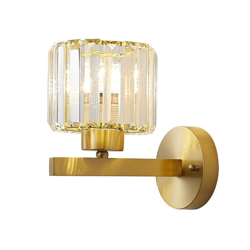 Mid-century Modern One Light Crystal Wall Sconce