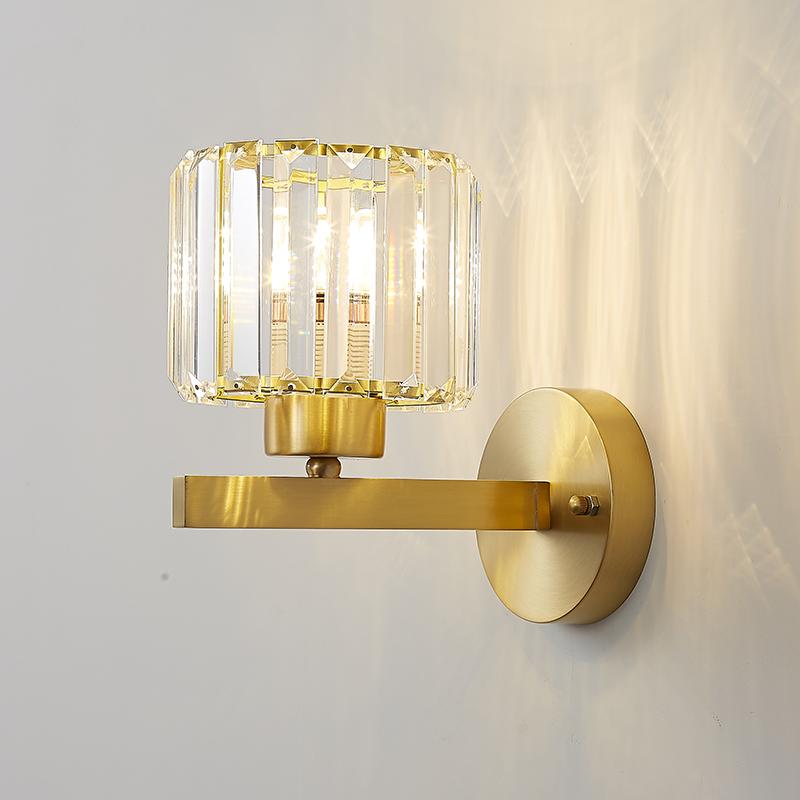 Mid-century Modern One Light Crystal Wall Sconce