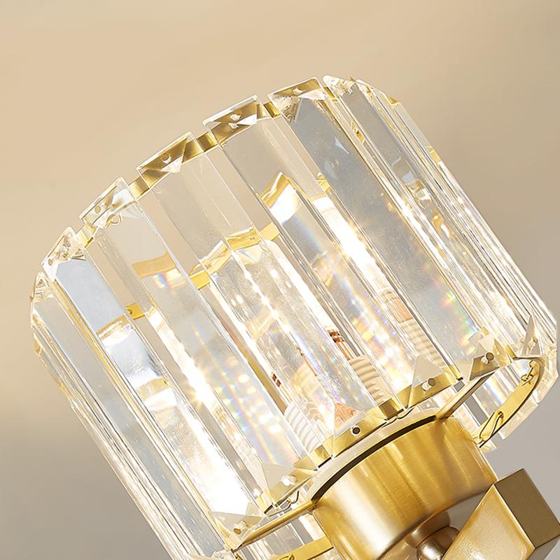 Mid-century Modern One Light Crystal Wall Sconce