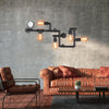 5 Light Water Pipe Steampunk Wall Sconce