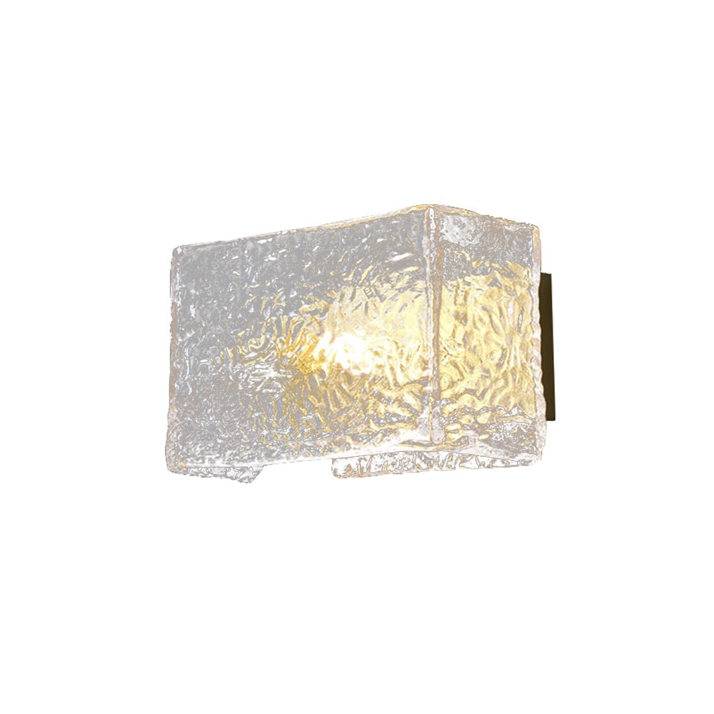 Brass Ripple Glass Wall Light