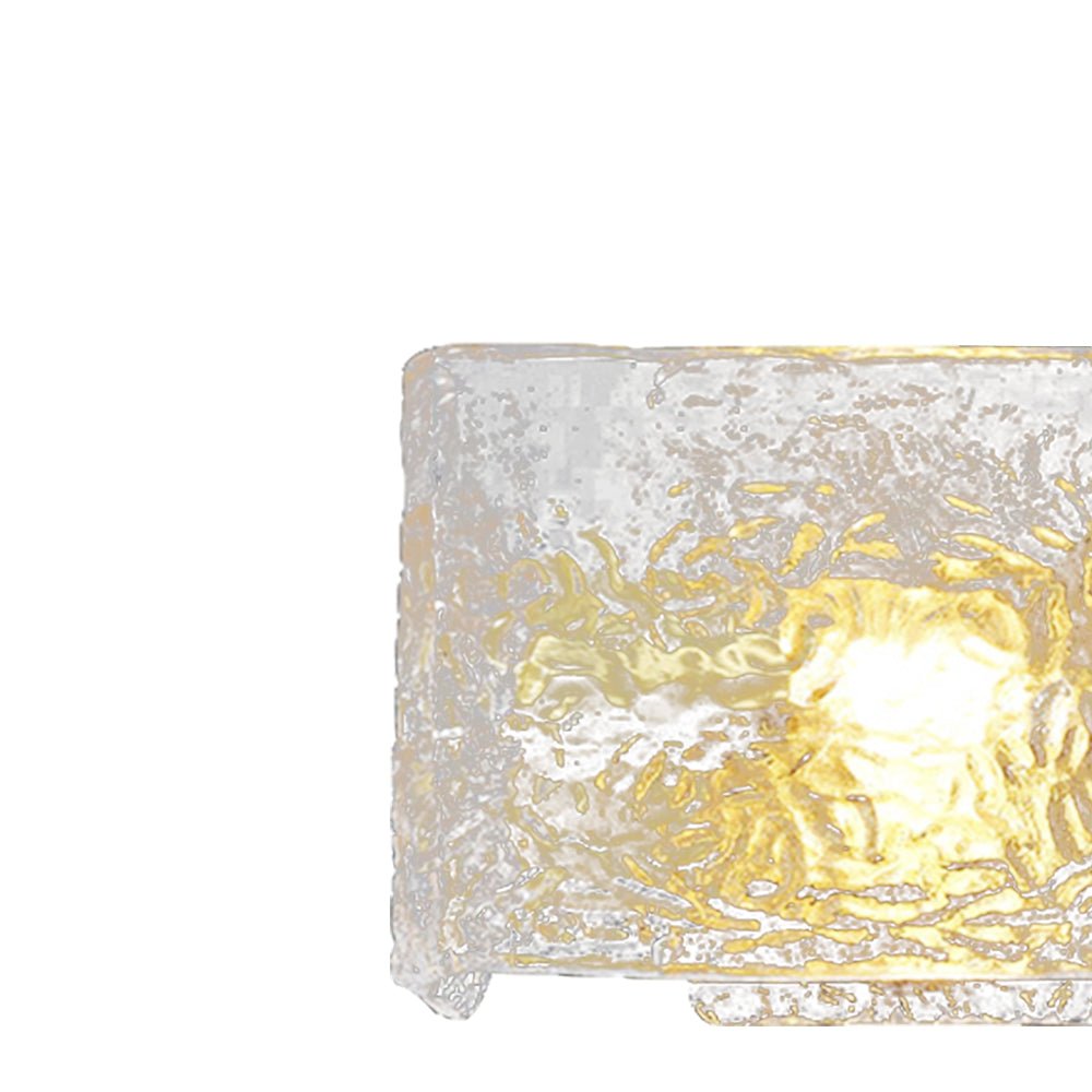 Brass Ripple Glass Wall Light