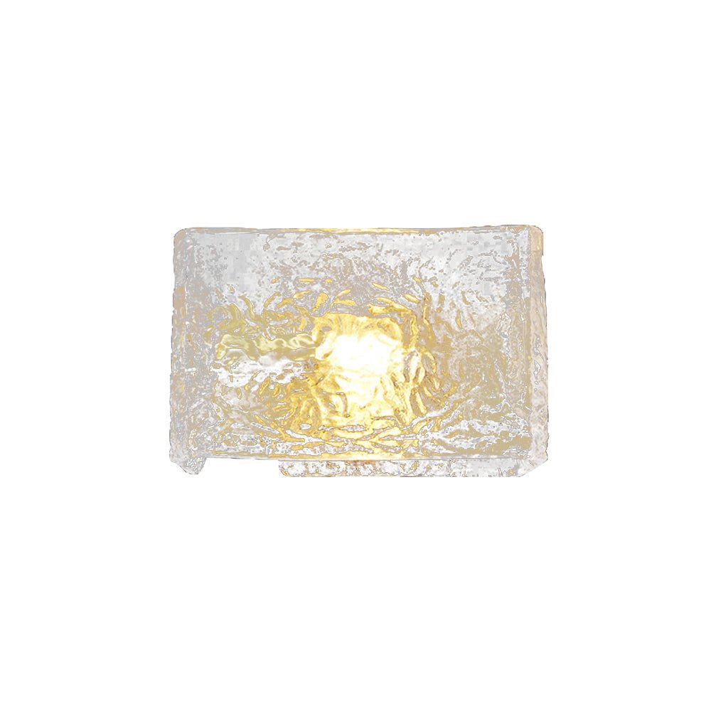 Brass Ripple Glass Wall Light