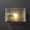 Brass Ripple Glass Wall Light