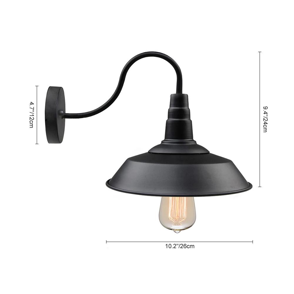 Industrial Black Single Sconce Light