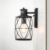 IP20 Lantern Cylinder Glass Cage Outdoor Wall Sconce