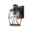 IP20 Lantern Cylinder Glass Cage Outdoor Wall Sconce