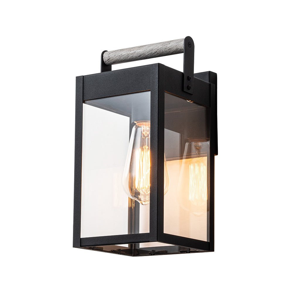 IP43 Lantern Waterproof Glass Outdoor Wall Sconce