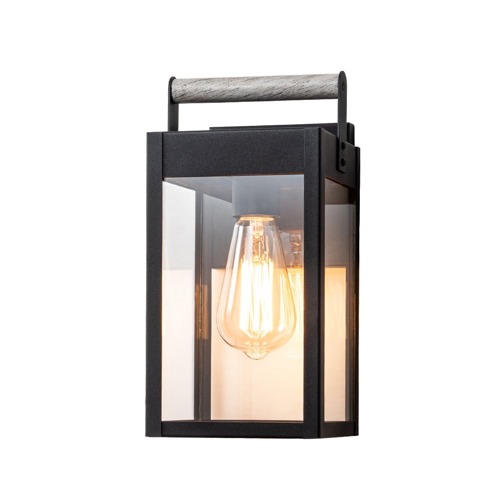 IP43 Lantern Waterproof Glass Outdoor Wall Sconce