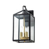 IP54 Clear Glass Rectangle Lantern Outdoor Wall Sconce