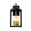 IP54 Clear Glass Rectangle Lantern Outdoor Wall Sconce