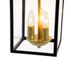 IP54 Clear Glass Rectangle Lantern Outdoor Wall Sconce