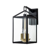 IP54 Clear Glass Rectangle Lantern Outdoor Wall Sconce