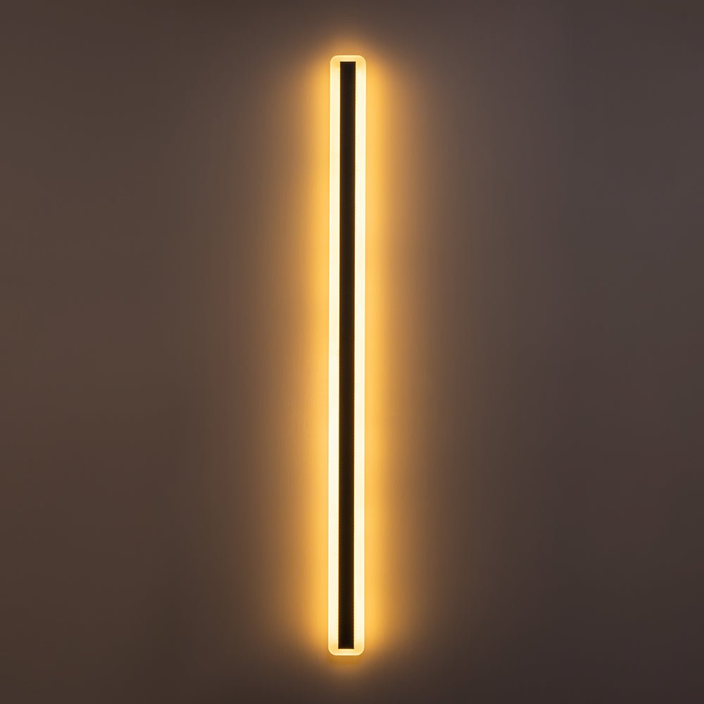 IP65 LED Long Strip Black Wall Light