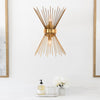 Mid-Century Modern Brass Starburst Wall Sconce Light