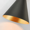 Mid-Century Modern Hourglass Black Mounted Wall Sconce Lighting