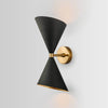 Mid-Century Modern Hourglass Black Mounted Wall Sconce Lighting