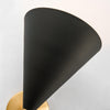 Mid-Century Modern Hourglass Black Mounted Wall Sconce Lighting